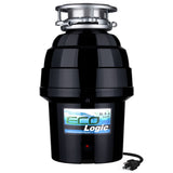 Eco Logic 3/4 Horsepower Garbage Disposal with Removeable Splash Guard, Attached Power Cord and Standard 3-Bolt Mounting System, Continuous Feed Disposer
