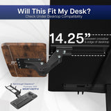 VIVO Vintage Brown Under Desk 25 x 10 inch Keyboard Tray, MOUNT-KB03N