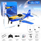 Beffkkip RC Plane 3-Channel 2.4GHZ RC Airplane, P51D Mustang Fighter with 2 Batteries, KF602 Remote Control Plane Gyroscopes Stabilization System Easy to Fly Suitable for Beginners, Kids, Adults