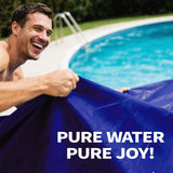 Winter Round Pool Cover 15ft for Above Ground Pools,200GSM thickend and Tear-resistand,Triple Windproof Design, Thermal Insulation, UV Protection