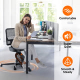 HitGo Ergonomic Office Chair with Exercise Bike, 330LBS Under-Desk Bike with 9-Level Height-Adjustable Seat, 8-Level Resistance, Rolling Wheels, Quiet Fitness for Home Office (Black)