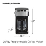Hamilton Beach 12 Cup Programmable Coffee Maker, FrontFill Drip Coffee Maker