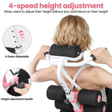 Mini Inversion Table, Adjustable Back Stretcher Table for Pain Relief, Foam Roller, 350 Lbs Load Capacity Home Gym Ergonomic Lumbar Decompression Tables Improve Posture & Spinal Health Pink Black