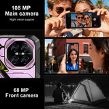NovikZireo Titan T1 pro Rugged Armor Unlocked Cell Phone,32+512 GB Smartphone 7" HD Screen Android 15 Battery 12800mAh AI Unlocked Phone (Titan T1 pro Pink, 512, GB)