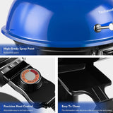 Electric Grill, Techwood Indoor/Outdoor Electric BBQ Grill, 1600W Portable Removable Stand Grill with Adjustable Heat & Drip Tray (Blue)