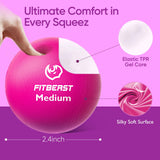FitBeast Grip Strength Trainer – 6 Pieces Hand Therapy Kit with Finger Extension Exerciser & Stress Balls for Adults, Rehab & Strength Training – for Men, Women, and Seniors (6-Piece Bright Tones)