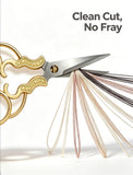 2 PCS Fabric Scissors with 2 Covers- 5-Inch Retro Stainless Steel Precision Scissors, Corrosion & Rust Resistant, Sharp Cutting, Lightweight–Suitable for Embroidery Thread, Paper, Yarn