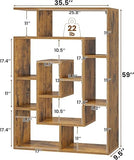 Bookshelf, Bookcase With Open Display Storage Shelves, Display Shelf