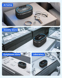 onlikin 35W Ultrasonic Jewelry Cleaner, 45KHz Retainer Cleaner for Jewelry, 5 Timer & 3 Power Modes, Eyeglasses, Rings, Watch Strap, Dentures - 20oz, 304 Stainless Steel Tank, Quiet <38dB (Black)
