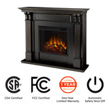 Real Flame Ashley 48" Electric Fireplace with Mantel for Living Room or Bedroom, Replaceable Fireplace Insert Heater, Realistic Log and Flame Effect, Remote Control, Timer