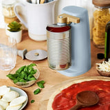 Electric Can Opener with Auto-Stop Safety, 70W Motor, Built-in Knife Sharpener, Bottle Opener, Cord Storage Compartment