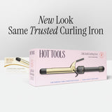 HOT Tools 24K Gold Professional 1 1/2" Extended Barrel Curling Iron with Clamp for Bouncy Curls, Faster Styling, Less Damage & Long-Lasting Results