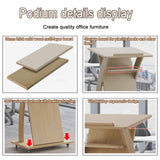 Portable Wood Lectern on Wheels - Solid Wood Podium for Church, Conference Room, Welcome Table, Event Hosting, Presentat nd, Adjuble Height, Professal Design