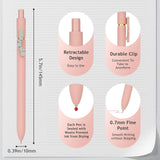Ddaowanx Gel Pens, 0.7mm Quick Dry Fine Point Smooth Writing Pens, Cute Office School Supplies Gifts for Women (12 Pcs Cat, Multicolor)