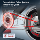 POOBOO Exercise Bike, Stationary Bike for Home Gym, Friction Resistance Indoor Cycling Bike w/Comfortable Seat Cushion & Tablet Mount, Silent Belt Drive Indoor Bike for Cardio Workout pooboo