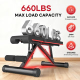 PASYOU Adjustable Foldable Weight Bench for Home Gym with 660LBS, Workout Bench for Incline Decline Flat Bench Press, Full Body Strength Training