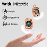 MecArmy Mini Titanium/Brass Compass, Waterproof IPX5 Pocket Compass for Hiking & Survival, Keychain & Necklace Gifts for Men & Women, Ideal Graduation & Outdoor Adventure Present