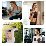 Adjustable Dumbbell Set of 2 Total 20 Lbs 4-in-1 Each 4lb 6lb 8lb 10lb 1s-Adjust Dual-Stable Free Weights for Women Men Home Gym Outdoor Workouts (black [20LBS Total])