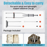 Aluminum Alloy Crutches for Adults, Pair of Height Adjustable Crutch (Fits 4'7" - 6'7"), Universal & Lightweight Crutches for Kids, Includes Padded Underarm Cushions, Rubber Tips, 300 lbs Capacity