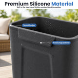 LoopTime 2 Pack Car Trash Can,Leakproof Silicone Car Garbage Can Storage Box,Waterproof Automotive Trash Bin,Multi-Purpose Vehicle Garbage Cans for Driver and Passenger Doors of Most Cars (Black)