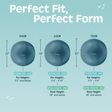 Retrospec Luna Exercise Ball with Pump - Anti-Burst Fitness Equipment for Yoga, Core Training & Stability - Home Gym Swiss Ball for Office & Pregnancy