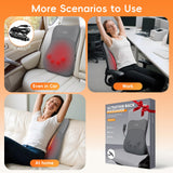pryfey Back Massager, Rolling Up and Down Back Massager with Heat, Back Massage 4D Kneading for Pain Relief Deep Tissue, Ultrathin Shoulder Massager Mother's Day Gifts for Women Men Parents, Grey