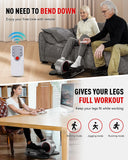 HARISON Under Desk Elliptical Machine with Multi-Functional LCD Display, Ellipse Leg Exerciser for Seniors with 12-Level Adjustable Speed and Floor Mat