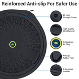 25in Balance Ball, 1600 lbs Half Exercise Ball with Nonslip Base, Inflatable Half Ball Balance Trainer, Stability Half Yoga Ball Strength Training Equipment with 2 Bands, Pump, Extra Ball Included GAOMON