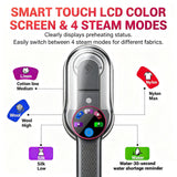 Travel Steamer for Clothes, Portable Handheld Garment Steamer & Steam Iron 2-in-1, 1200W Fast Heat-Up Mini Steamer with LCD Display, Large Ceramic Heat Panel Quick Wrinkle Removal for Home, Hotel