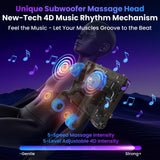 KTENTITO 4D Music Rhythm Massage Chair Full Body, 2026 Unique Sonic Resonance Zero Gravity SL-Track Shiatsu Recliner with Knee Heating Blanket AI Voice Bluetooth Foot Roller Body Scan Airbags G9 Black