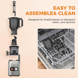 Juicer Machines, Cold Press Juicer Fit Whole Fruits & Vegetables, Slow Masticating Juicers with 5.3" Wide Feed Chute, High Juice Yield, BPA Free