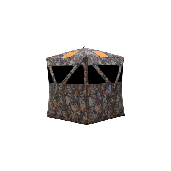Barronett Blinds® Road Runner, Portable Hunting Blind, Pop-Up Hub Blind, Zipperless Windows, Lightweight, 2-Person, Bloodtrail® Woodland, 67” x 71” x 71”, RR200BT Barronett Blinds