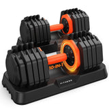 2026 Updated Adjustable Dumbbell Set of 2, 10-in-1 Weights Dumbbell Set with Storage Box, 110lbs/55lbs Adjustable Weights with Anti-slip Silicone Grip, Weight Set For Home Gym Suit both Men and Women