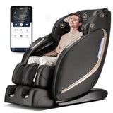 EASPEARL Massage Chair, Zero Gravity Massage Chairs Full Body with APP, Phone Holder, Waist and Calf Heat, Thai Stretch, Body Scan, USB Port, Bluetooth Speaker, Shiatsu Massage Recliner (Black)