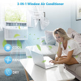 Electactic Window Air Conditioner, 12000 BTU Window AC Unit, Cooling Room 550sq.ft, Fast Cooling, 24H Timer,Dehumidifier Mo, Energy Saving, Remote Control for Living Room, Bedroom, Office