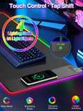 XXL RGB Gaming Mouse Pad with 15W Magnetic Wireless Charger
