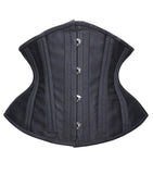 SHAPERX Women Short Torso Curvy Waist Heavy Duty Double Steel Boned Underbust Waist Trainer Corsets,SZ70930-Black-3XL