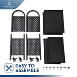 Rolling Library Book Cart – Moveable Book Organization Solution with Lockable Wheels, 34" Tall and Double-Sided OFFICEROO