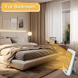 Infrared Heater, Portable Electric Heater, Space Heater for Indoor Use, Radiant Heat for Home Office, Two Heat Settings with Foldable Holder, Overheat and Tip-over Protection