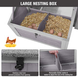 Large Chicken Coop, Weatherproof Hen House with Nesting Box, Wooden Chicken Coops with Pull Out Tray and Anti-Slip Ramp for Outdoor Backyard Poultry Habitat
