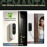 CEMANTA 2.5K Video Doorbell Camera Wireless with Chime,Free Cloud Storage