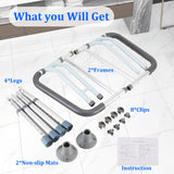 Toilet Safety Rails (300 LB) – Adjustable, Foldable Toilet Handle Frame for Elderly & Disabled Adults, Supports All Toilet Types