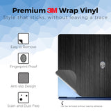 Laptop Skin Compatible with Alienware 16/16X Aurora (2025) - Black Wood - Premium 3M Vinyl Protective Wrap Decal Cover - Easy to Apply | Crafted in The USA by MightySkins