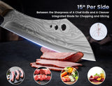 SYOKAMI Butcher Knife Set, 3 PCS Kitchen Knives Set for Cutting, Meat Cleaver Chef Knife Set, Japanese Style High Carbon Steel Knives Set, Chopping & Slicing & Boning for Home and BBQ, Ideal for Gift