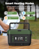 Genasmil Cordless Electric Lunch Box for Adults – 1.2L Stainless Steel Self-Heating Lunch Box with Dual 20000mAh Removable Rechargeable Batteries, Portable Heated Food Warmer for Work, Travel & Office