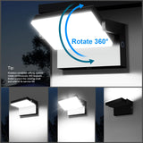 BIRITALO 120W Modern LED Security Flood Light, 360° Rotatable Dusk to Dawn