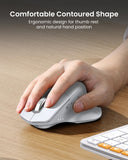 ProtoArc EKM01 Plus Wireless Ergonomic Keyboard Mouse Combo - White Silver