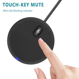 Conference Microphone for Computer, 360° Omnidirectional Condenser Mic with Mute Key, Great for Video Conference Bonke