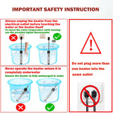 Immersion Water Heater Portable 2000W, with Stainless Steel Guard & Digital Thermometer,Fast Submersible Electric Heater for Small Pool, Bathtub, Bucket, Camping & Outdoor Use