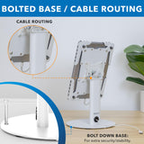 Mount-It! Universal Tablet Countertop Stand, Secure Kiosk Mount, White